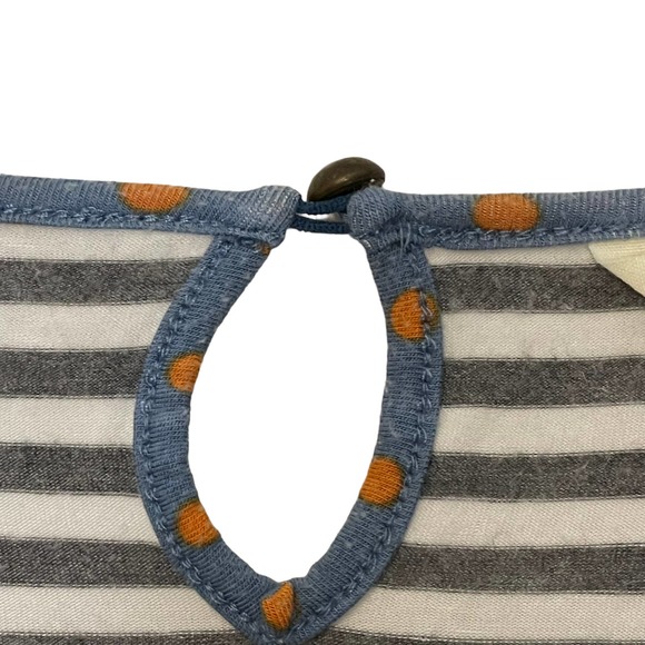 Matilda Jane T-Shirt Size Small Gray White Striped Stretch Blend Womens LS - Picture 7 of 8